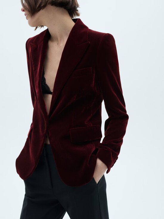 Mango velvet blazer - Picture 1 of 4